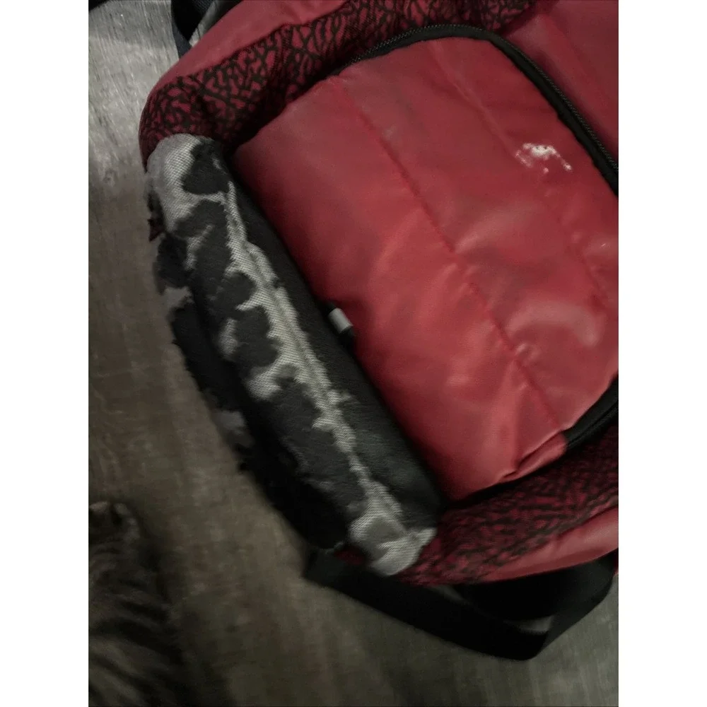 Michael Jordan Red Backpack Worn Stains 18